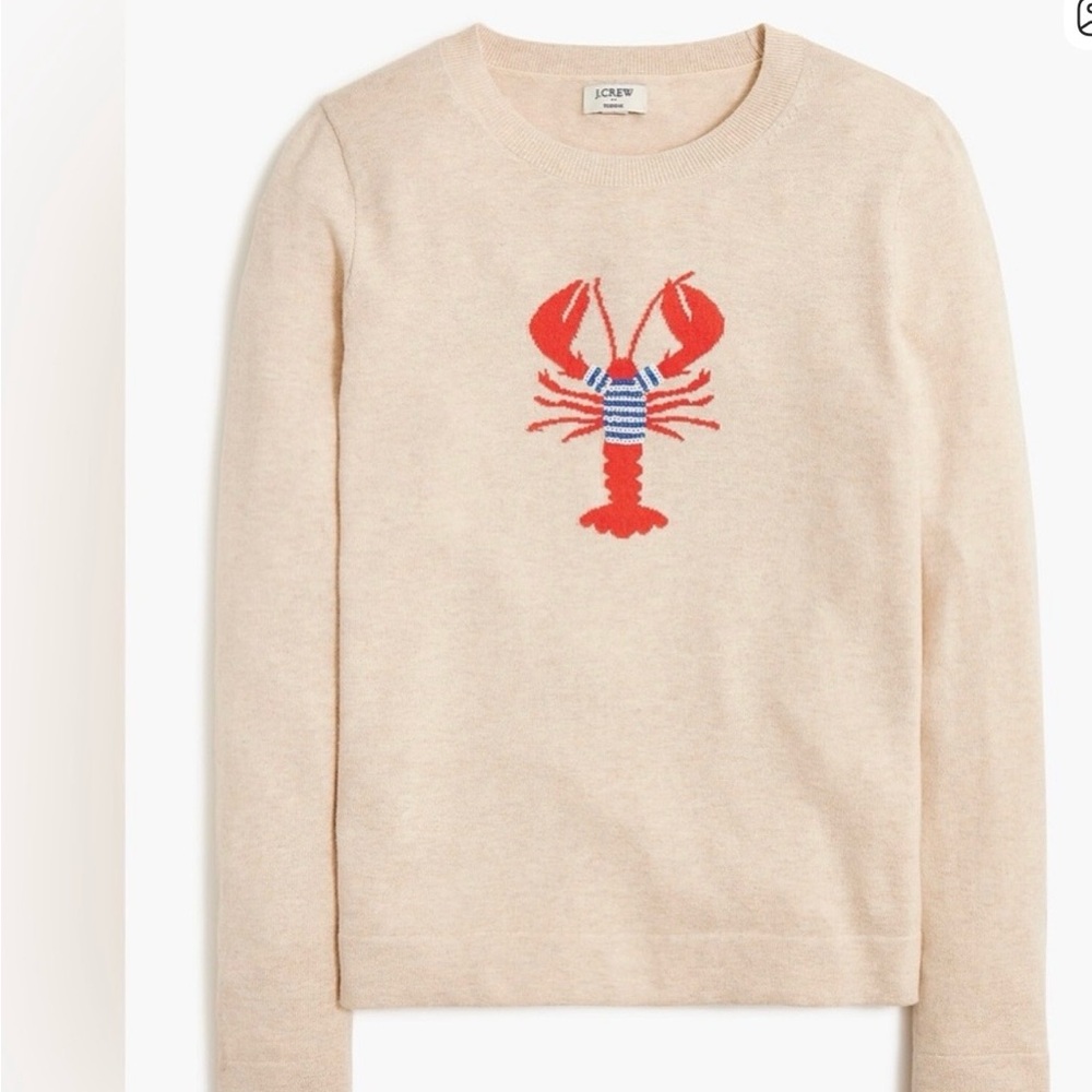 J. Crew outlet teddie sweater lobster in sequin size small - Picture 2 of 5